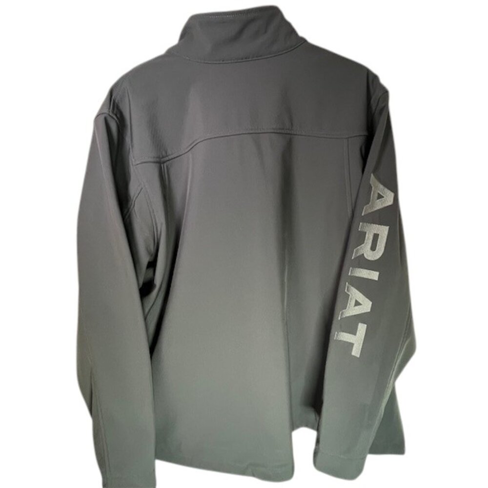 Ariat Gray Softshell Full Zip Jacket With Embroid… - image 5